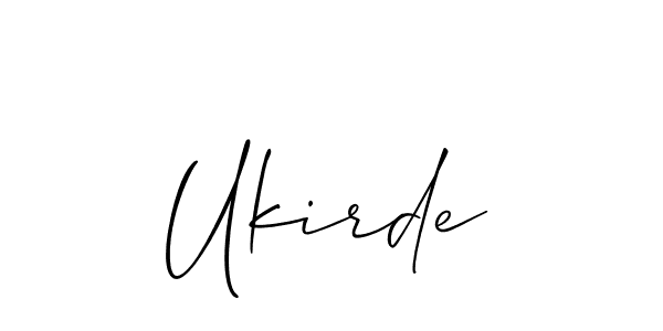 Also we have Ukirde name is the best signature style. Create professional handwritten signature collection using Allison_Script autograph style. Ukirde signature style 2 images and pictures png