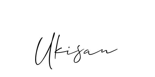 How to make Ukisan signature? Allison_Script is a professional autograph style. Create handwritten signature for Ukisan name. Ukisan signature style 2 images and pictures png
