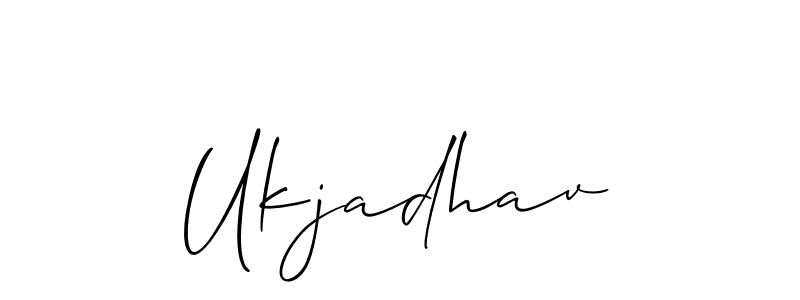 Make a beautiful signature design for name Ukjadhav. Use this online signature maker to create a handwritten signature for free. Ukjadhav signature style 2 images and pictures png