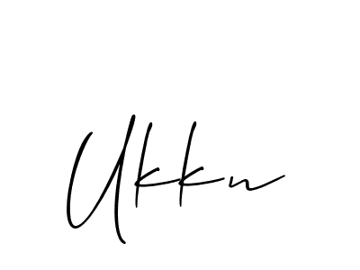 Make a beautiful signature design for name Ukkn. With this signature (Allison_Script) style, you can create a handwritten signature for free. Ukkn signature style 2 images and pictures png