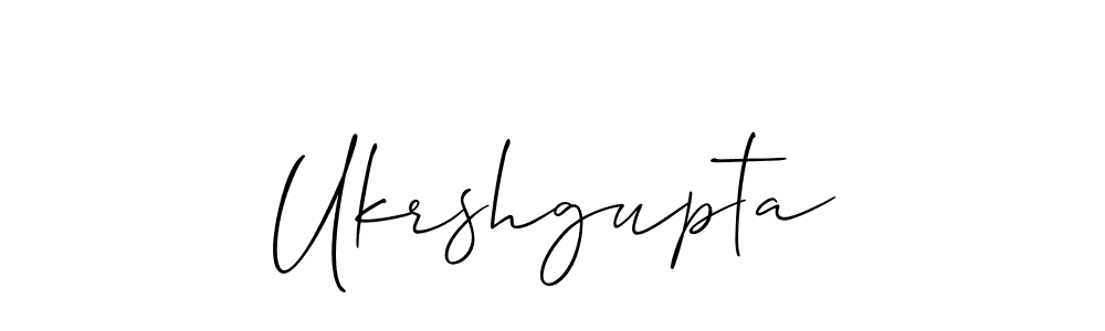 Also we have Ukrshgupta name is the best signature style. Create professional handwritten signature collection using Allison_Script autograph style. Ukrshgupta signature style 2 images and pictures png
