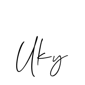 Make a beautiful signature design for name Uky. Use this online signature maker to create a handwritten signature for free. Uky signature style 2 images and pictures png