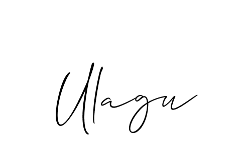 How to make Ulagu name signature. Use Allison_Script style for creating short signs online. This is the latest handwritten sign. Ulagu signature style 2 images and pictures png