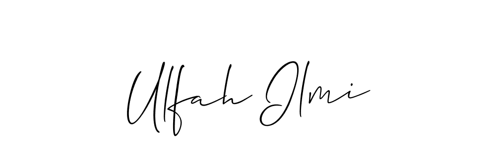 How to Draw Ulfah Ilmi signature style? Allison_Script is a latest design signature styles for name Ulfah Ilmi. Ulfah Ilmi signature style 2 images and pictures png