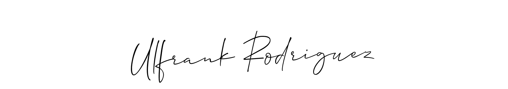 Ulfrank Rodriguez stylish signature style. Best Handwritten Sign (Allison_Script) for my name. Handwritten Signature Collection Ideas for my name Ulfrank Rodriguez. Ulfrank Rodriguez signature style 2 images and pictures png