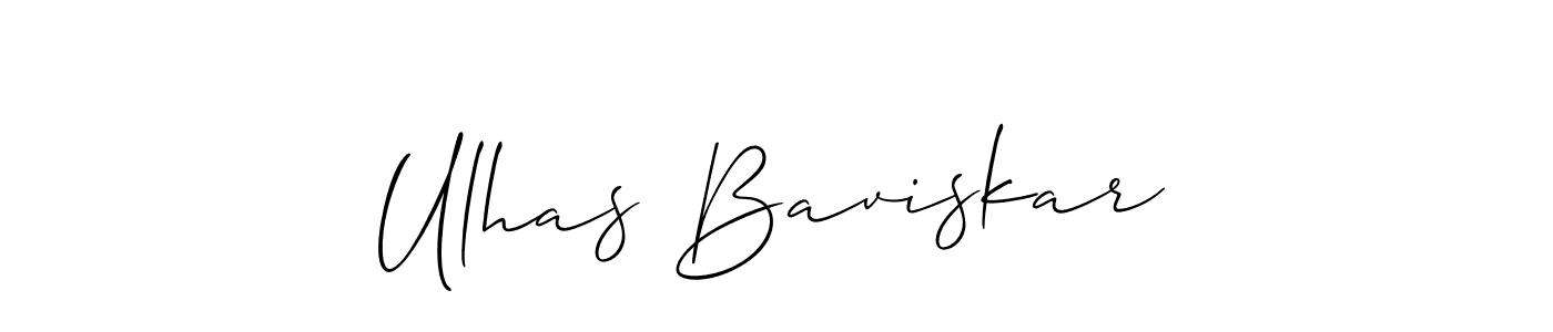 Use a signature maker to create a handwritten signature online. With this signature software, you can design (Allison_Script) your own signature for name Ulhas Baviskar. Ulhas Baviskar signature style 2 images and pictures png