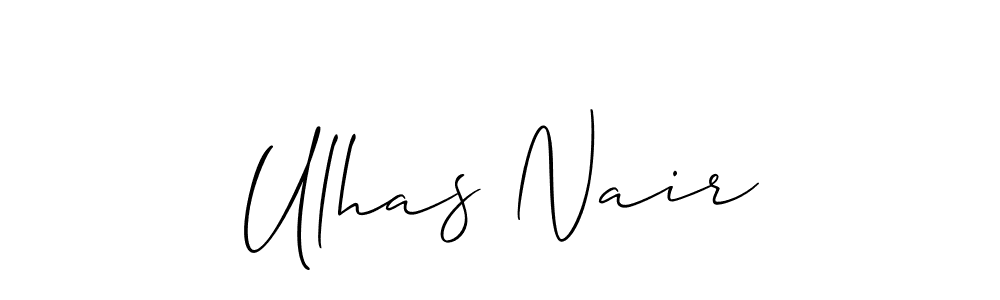 How to make Ulhas Nair signature? Allison_Script is a professional autograph style. Create handwritten signature for Ulhas Nair name. Ulhas Nair signature style 2 images and pictures png