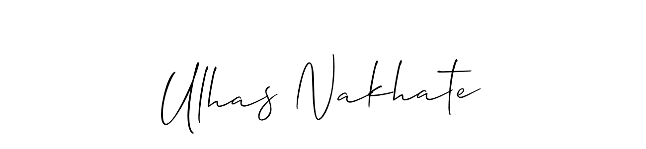 How to make Ulhas Nakhate signature? Allison_Script is a professional autograph style. Create handwritten signature for Ulhas Nakhate name. Ulhas Nakhate signature style 2 images and pictures png