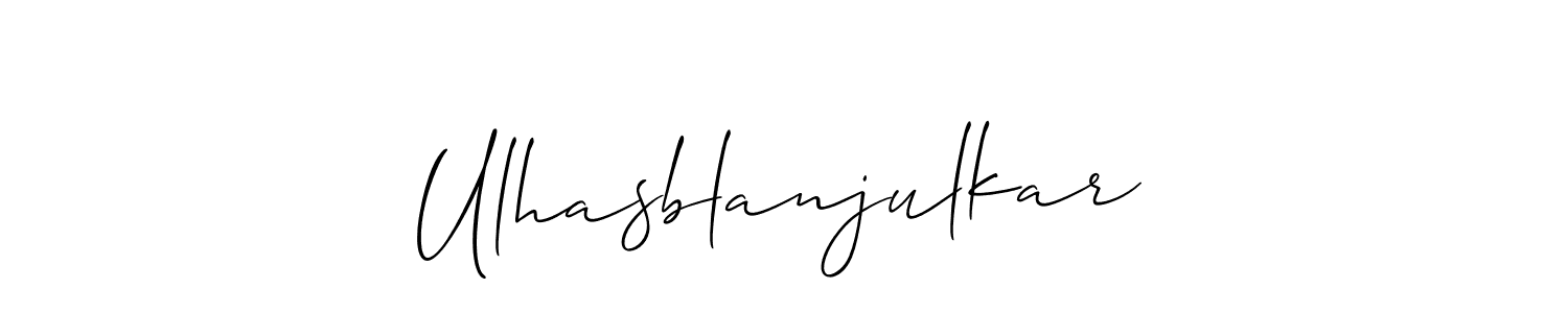 Use a signature maker to create a handwritten signature online. With this signature software, you can design (Allison_Script) your own signature for name Ulhasblanjulkar. Ulhasblanjulkar signature style 2 images and pictures png