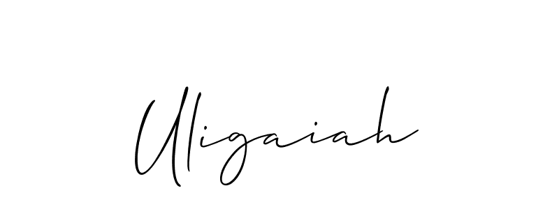 Make a beautiful signature design for name Uligaiah. With this signature (Allison_Script) style, you can create a handwritten signature for free. Uligaiah signature style 2 images and pictures png