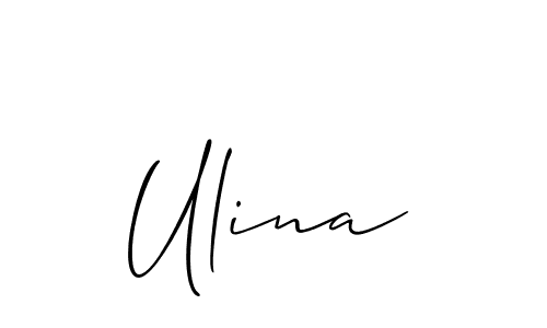 How to Draw Ulina signature style? Allison_Script is a latest design signature styles for name Ulina. Ulina signature style 2 images and pictures png