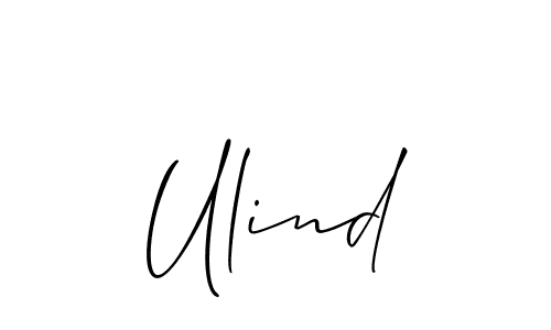 You should practise on your own different ways (Allison_Script) to write your name (Ulind) in signature. don't let someone else do it for you. Ulind signature style 2 images and pictures png