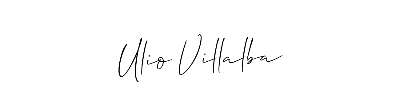 Ulio Villalba stylish signature style. Best Handwritten Sign (Allison_Script) for my name. Handwritten Signature Collection Ideas for my name Ulio Villalba. Ulio Villalba signature style 2 images and pictures png