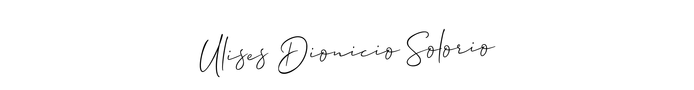 Ulises Dionicio Solorio stylish signature style. Best Handwritten Sign (Allison_Script) for my name. Handwritten Signature Collection Ideas for my name Ulises Dionicio Solorio. Ulises Dionicio Solorio signature style 2 images and pictures png
