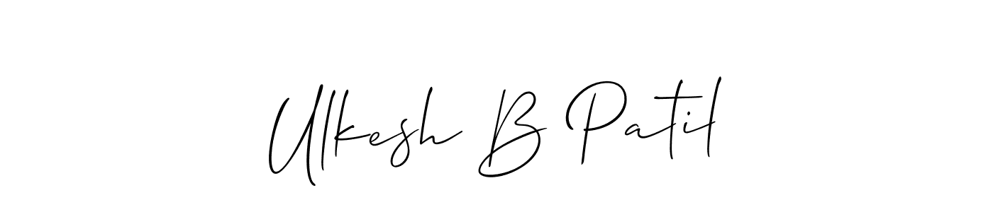 Create a beautiful signature design for name Ulkesh B Patil. With this signature (Allison_Script) fonts, you can make a handwritten signature for free. Ulkesh B Patil signature style 2 images and pictures png