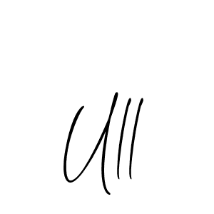 How to make Ull name signature. Use Allison_Script style for creating short signs online. This is the latest handwritten sign. Ull signature style 2 images and pictures png