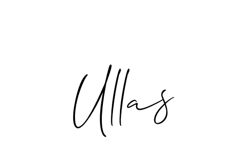 How to make Ullas name signature. Use Allison_Script style for creating short signs online. This is the latest handwritten sign. Ullas signature style 2 images and pictures png