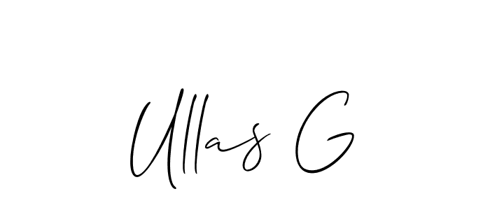 Once you've used our free online signature maker to create your best signature Allison_Script style, it's time to enjoy all of the benefits that Ullas G name signing documents. Ullas G signature style 2 images and pictures png