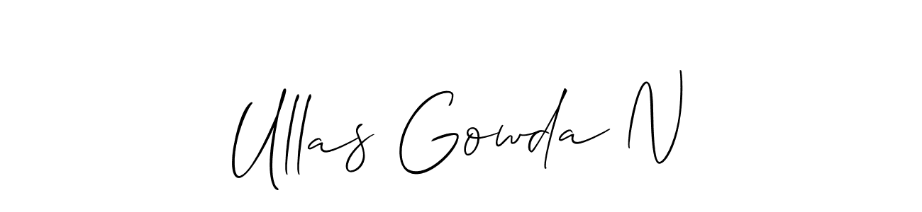 It looks lik you need a new signature style for name Ullas Gowda N. Design unique handwritten (Allison_Script) signature with our free signature maker in just a few clicks. Ullas Gowda N signature style 2 images and pictures png