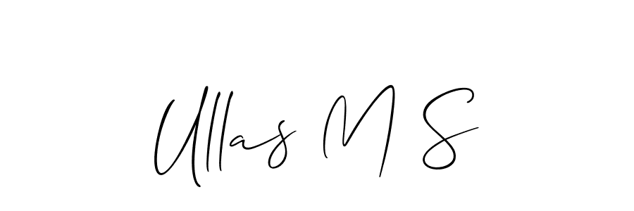 It looks lik you need a new signature style for name Ullas M S. Design unique handwritten (Allison_Script) signature with our free signature maker in just a few clicks. Ullas M S signature style 2 images and pictures png