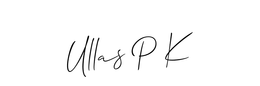 Also we have Ullas P K name is the best signature style. Create professional handwritten signature collection using Allison_Script autograph style. Ullas P K signature style 2 images and pictures png