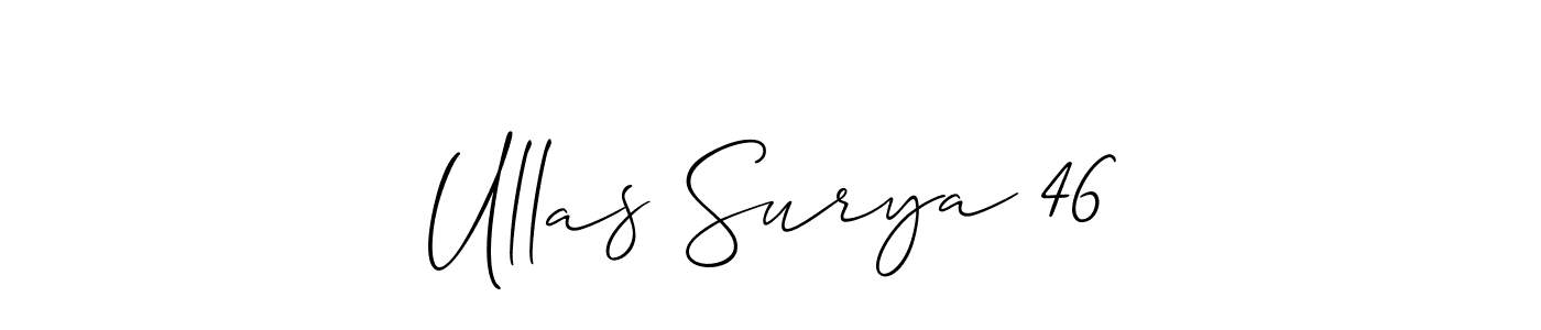 This is the best signature style for the Ullas Surya 46 name. Also you like these signature font (Allison_Script). Mix name signature. Ullas Surya 46 signature style 2 images and pictures png