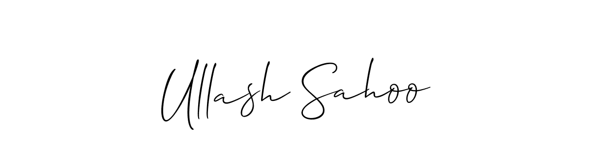 How to Draw Ullash Sahoo signature style? Allison_Script is a latest design signature styles for name Ullash Sahoo. Ullash Sahoo signature style 2 images and pictures png