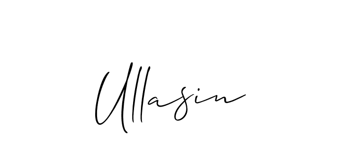 Design your own signature with our free online signature maker. With this signature software, you can create a handwritten (Allison_Script) signature for name Ullasin. Ullasin signature style 2 images and pictures png