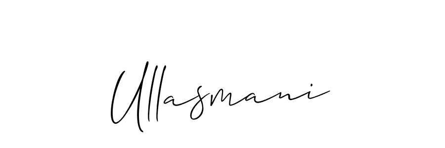 How to make Ullasmani signature? Allison_Script is a professional autograph style. Create handwritten signature for Ullasmani name. Ullasmani signature style 2 images and pictures png