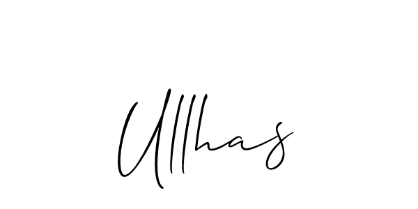 Also we have Ullhas name is the best signature style. Create professional handwritten signature collection using Allison_Script autograph style. Ullhas signature style 2 images and pictures png