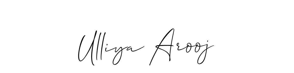 Best and Professional Signature Style for Ulliya Arooj. Allison_Script Best Signature Style Collection. Ulliya Arooj signature style 2 images and pictures png