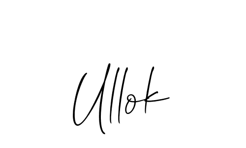 if you are searching for the best signature style for your name Ullok. so please give up your signature search. here we have designed multiple signature styles  using Allison_Script. Ullok signature style 2 images and pictures png