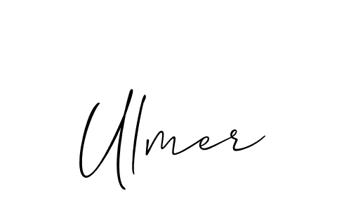 How to make Ulmer signature? Allison_Script is a professional autograph style. Create handwritten signature for Ulmer name. Ulmer signature style 2 images and pictures png