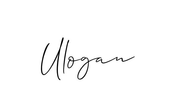 Ulogan stylish signature style. Best Handwritten Sign (Allison_Script) for my name. Handwritten Signature Collection Ideas for my name Ulogan. Ulogan signature style 2 images and pictures png