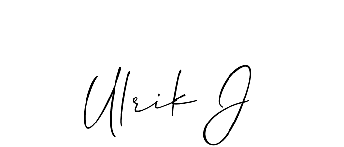 How to Draw Ulrik J signature style? Allison_Script is a latest design signature styles for name Ulrik J. Ulrik J signature style 2 images and pictures png