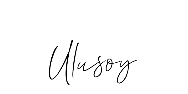 You should practise on your own different ways (Allison_Script) to write your name (Ulusoy) in signature. don't let someone else do it for you. Ulusoy signature style 2 images and pictures png