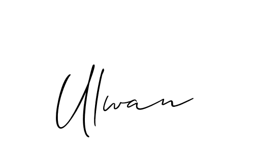 Best and Professional Signature Style for Ulwan. Allison_Script Best Signature Style Collection. Ulwan signature style 2 images and pictures png