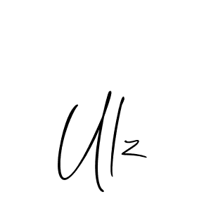 Make a beautiful signature design for name Ulz. With this signature (Allison_Script) style, you can create a handwritten signature for free. Ulz signature style 2 images and pictures png