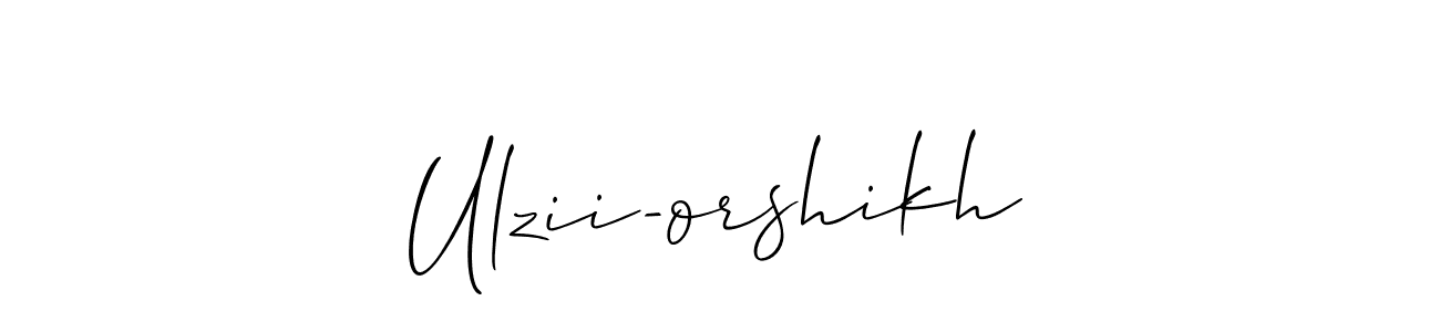 Design your own signature with our free online signature maker. With this signature software, you can create a handwritten (Allison_Script) signature for name Ulzii-orshikh. Ulzii-orshikh signature style 2 images and pictures png