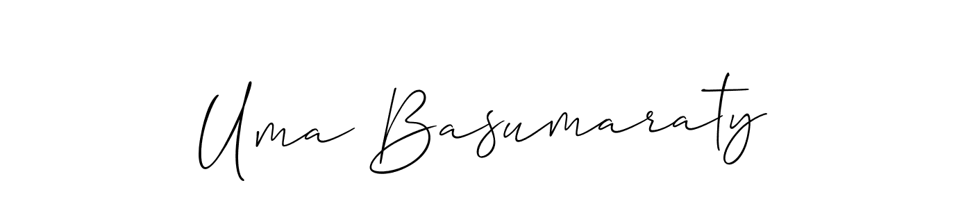 Uma Basumaraty stylish signature style. Best Handwritten Sign (Allison_Script) for my name. Handwritten Signature Collection Ideas for my name Uma Basumaraty. Uma Basumaraty signature style 2 images and pictures png