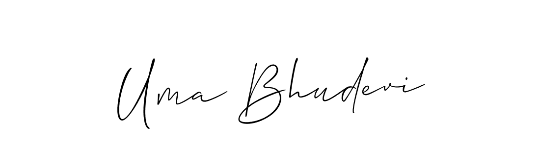 Uma Bhudevi stylish signature style. Best Handwritten Sign (Allison_Script) for my name. Handwritten Signature Collection Ideas for my name Uma Bhudevi. Uma Bhudevi signature style 2 images and pictures png