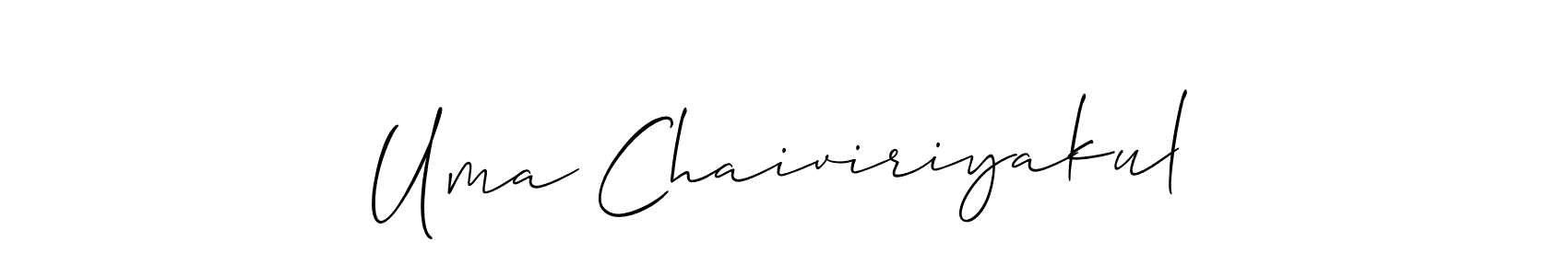 Uma Chaiviriyakul stylish signature style. Best Handwritten Sign (Allison_Script) for my name. Handwritten Signature Collection Ideas for my name Uma Chaiviriyakul. Uma Chaiviriyakul signature style 2 images and pictures png