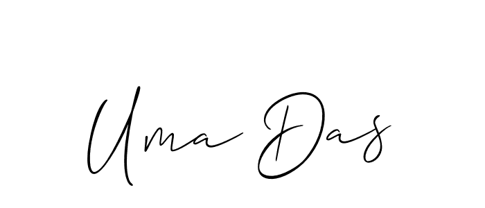 Allison_Script is a professional signature style that is perfect for those who want to add a touch of class to their signature. It is also a great choice for those who want to make their signature more unique. Get Uma Das name to fancy signature for free. Uma Das signature style 2 images and pictures png