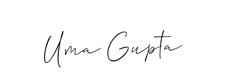 Uma Gupta stylish signature style. Best Handwritten Sign (Allison_Script) for my name. Handwritten Signature Collection Ideas for my name Uma Gupta. Uma Gupta signature style 2 images and pictures png