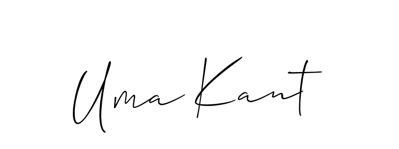 Create a beautiful signature design for name Uma Kant. With this signature (Allison_Script) fonts, you can make a handwritten signature for free. Uma Kant signature style 2 images and pictures png