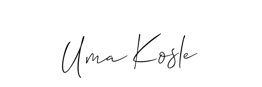 Design your own signature with our free online signature maker. With this signature software, you can create a handwritten (Allison_Script) signature for name Uma Kosle. Uma Kosle signature style 2 images and pictures png