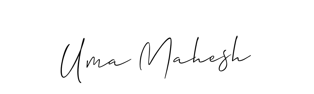 Also we have Uma Mahesh name is the best signature style. Create professional handwritten signature collection using Allison_Script autograph style. Uma Mahesh signature style 2 images and pictures png