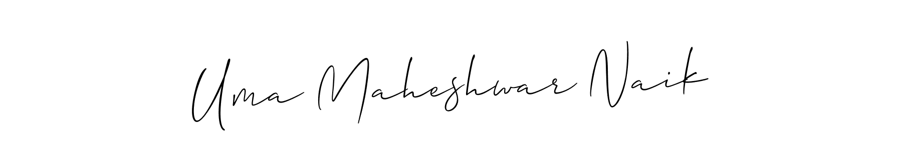 Design your own signature with our free online signature maker. With this signature software, you can create a handwritten (Allison_Script) signature for name Uma Maheshwar Naik. Uma Maheshwar Naik signature style 2 images and pictures png
