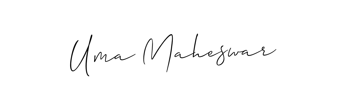 Design your own signature with our free online signature maker. With this signature software, you can create a handwritten (Allison_Script) signature for name Uma Maheswar. Uma Maheswar signature style 2 images and pictures png