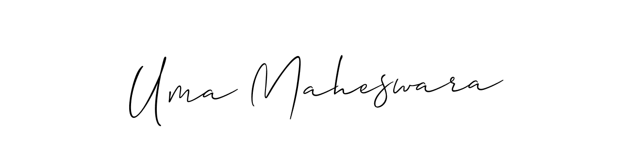 Allison_Script is a professional signature style that is perfect for those who want to add a touch of class to their signature. It is also a great choice for those who want to make their signature more unique. Get Uma Maheswara name to fancy signature for free. Uma Maheswara signature style 2 images and pictures png